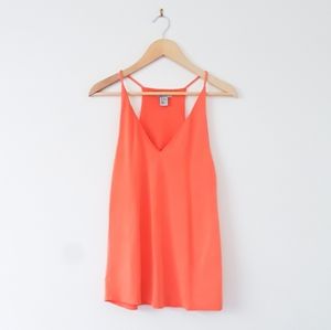 H&M coral racerback sleeveless blouse